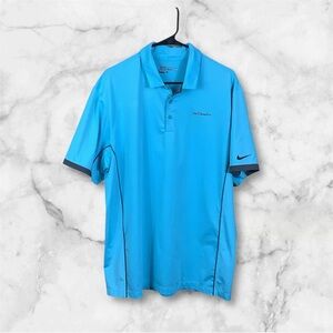 Nike Golf Disney Parks Walt Disney World Mens Shirt Size Large Blue Short Sleeve